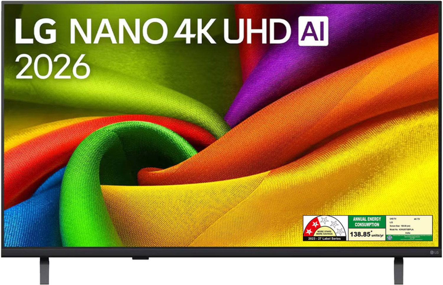 Image of LG 108 cm (43 inch) Ultra HD (4K) NanoCell Smart WebOS TV 2026 Edition with alpha 7 AI Processor 4K Gen9