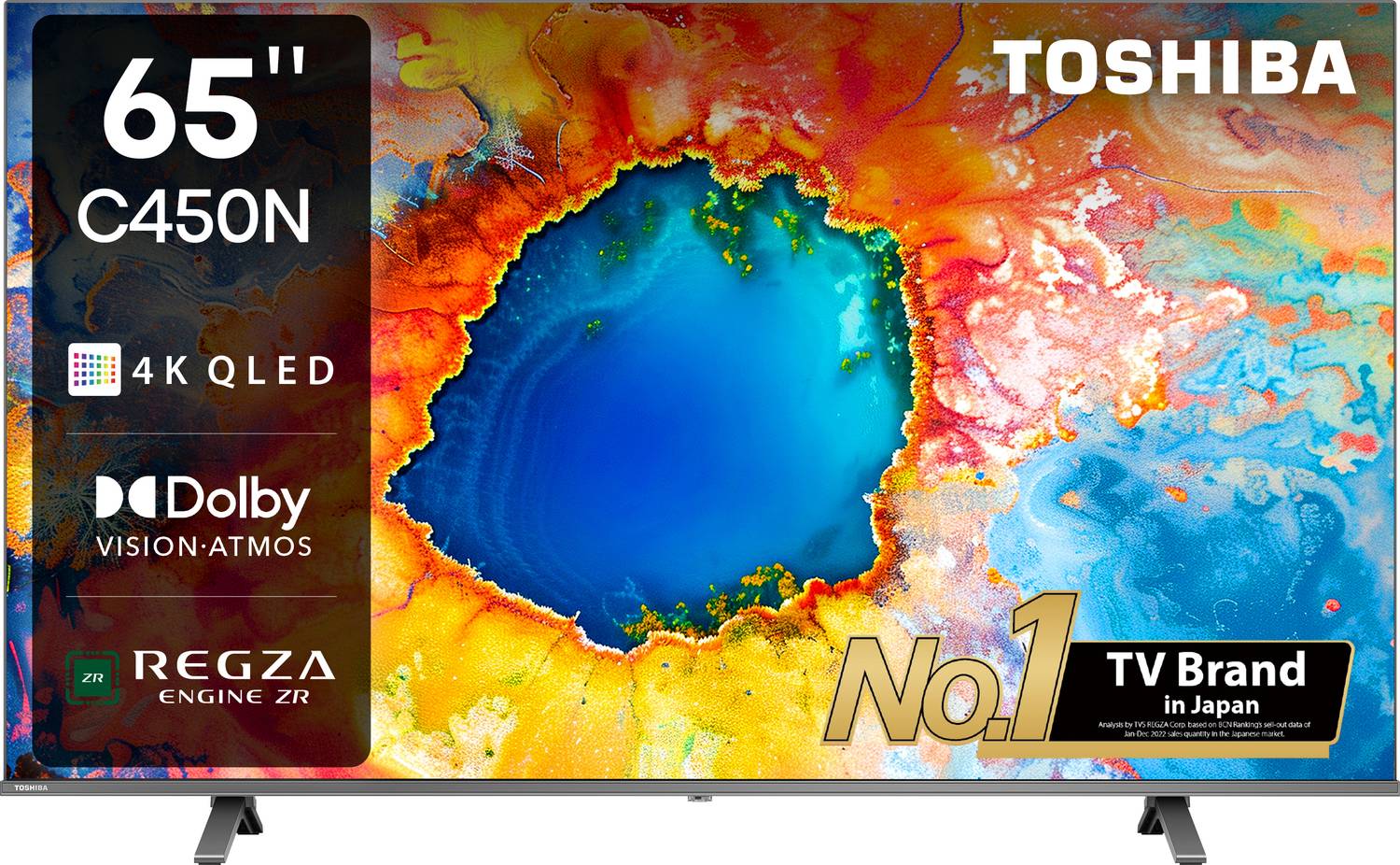 TOSHIBA C450NP 164 cm (65 inch) QLED Ultra HD (4K) Smart VIDAA TV