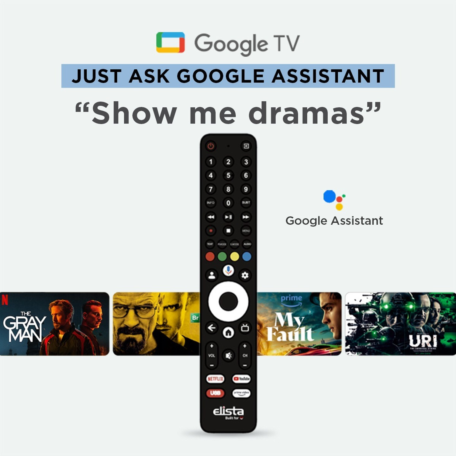 Image of Elista 126 cm (50 inch) Ultra HD (4K) LED Smart Google TV 2025 Edition with Frameless Design with Voice Remote