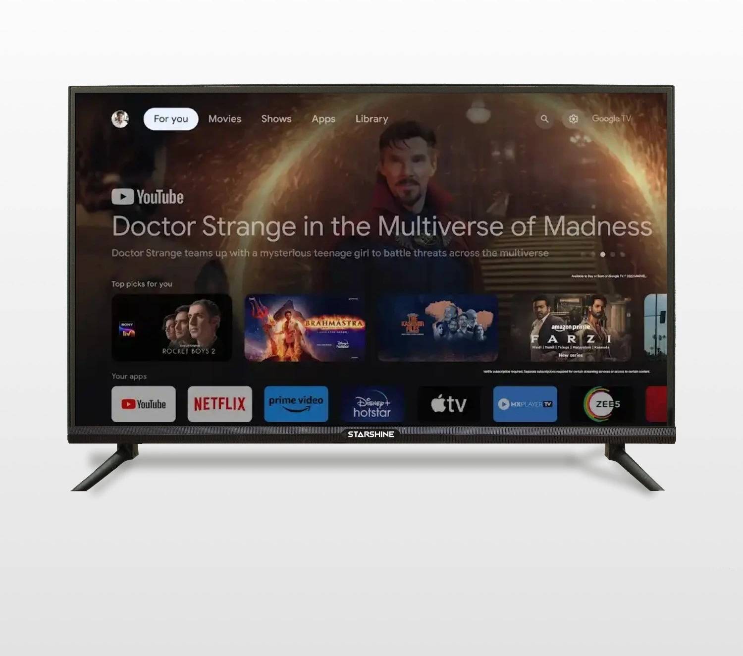 STARSHINE 108 cm (43 inch) Full HD LED Smart Google TV with Unlim