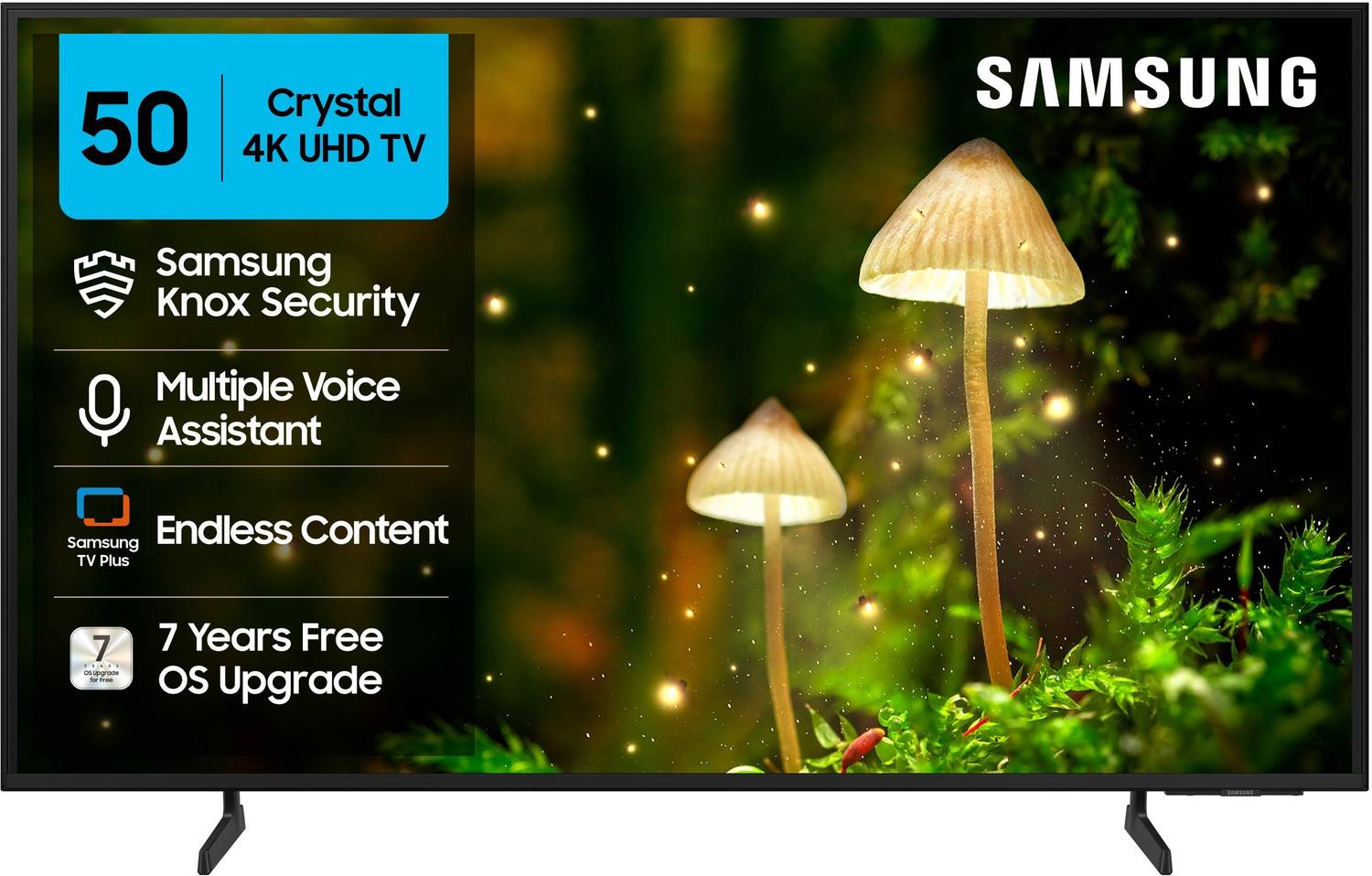 Samsung Crystal 4K Infinity Vision 125 cm (50 inch) Ultra HD (4K) LED Smart Tizen TV with 4K Upscaling | HDR 10+ | Voice Assistance Remote Control | PurColor | Slim Look | Samsung Knox Security | 100+ Free Channels | Universal Gestures price history chart and lowest price
