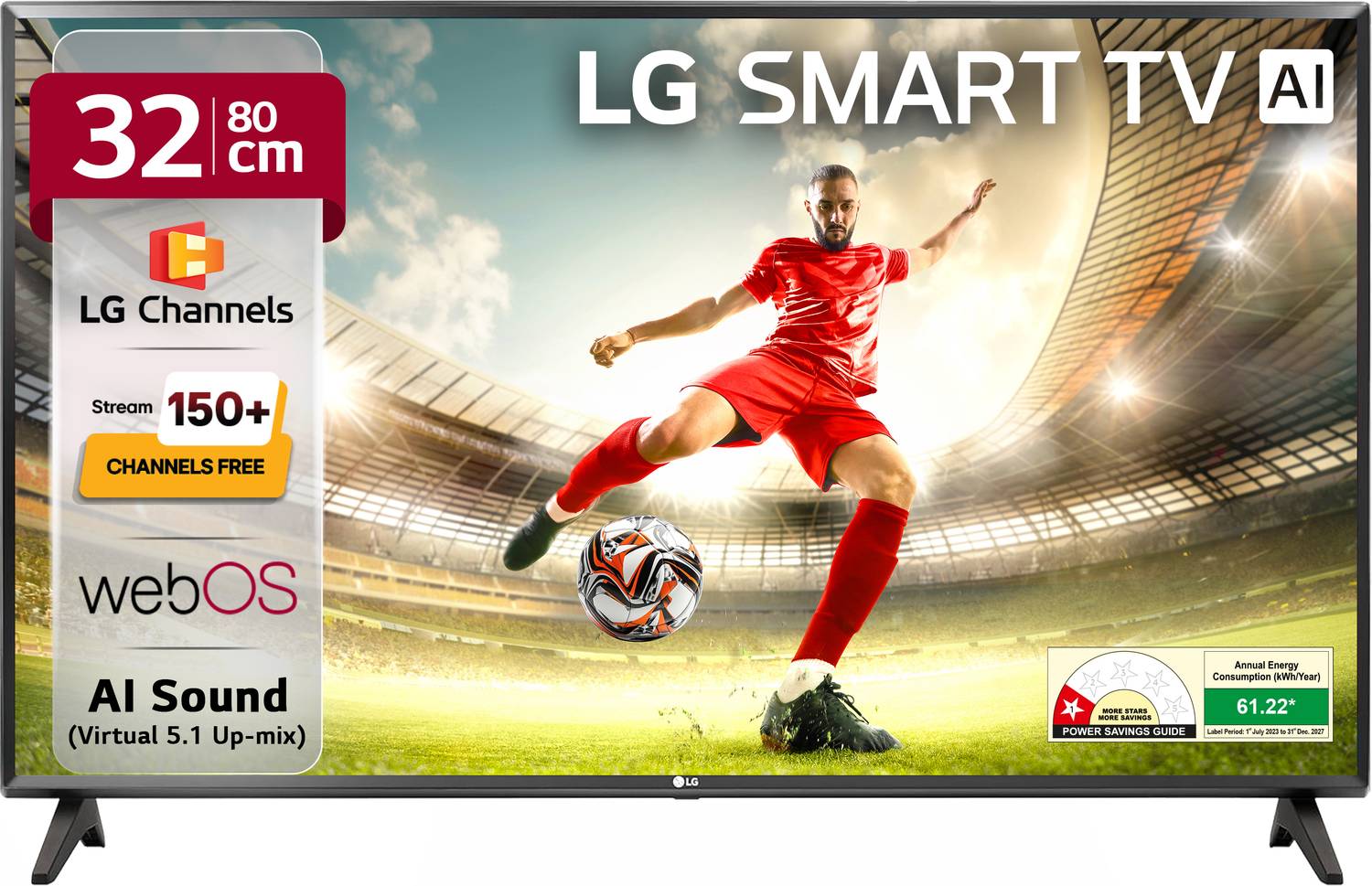 LG LR570 80 cm (32 inch) HD Ready LED Smart WebOS TV with Alpha5 Gen 6 AI Processor 150+ Free LG Channels AI Brightness Control AI Sound (Virtual Surround 5.1 Up-mix) FTA Satellite Port Magic Remote Compatible 60Hz Refresh Rate Alexa Built In Works with Hey Google (32LR570B6LA) deal from flipkart LG LR570 80 cm (32 inch) HD Ready LED Smart WebOS TV with Alpha5 Gen 6 AI Processor 150+ Free LG Channels AI Brightness Control AI Sound (Virtual Surround 5.1 Up-mix) FTA Satellite Port Magic Remote Compatible 60Hz Refresh Rate Alexa Built In Works with Hey Google (32LR570B6LA) deal from flipkart