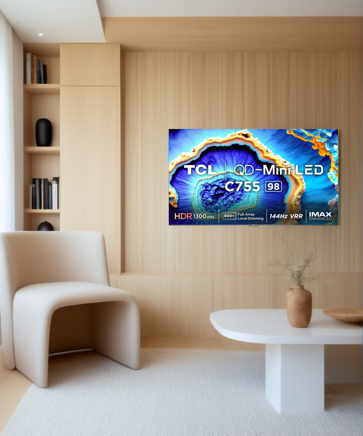 Image of TCL C755 248 cm (98 inch) Ultra HD (4K) Mini LED Smart Google TV with 144Hz VRR and IMAX Enhanced