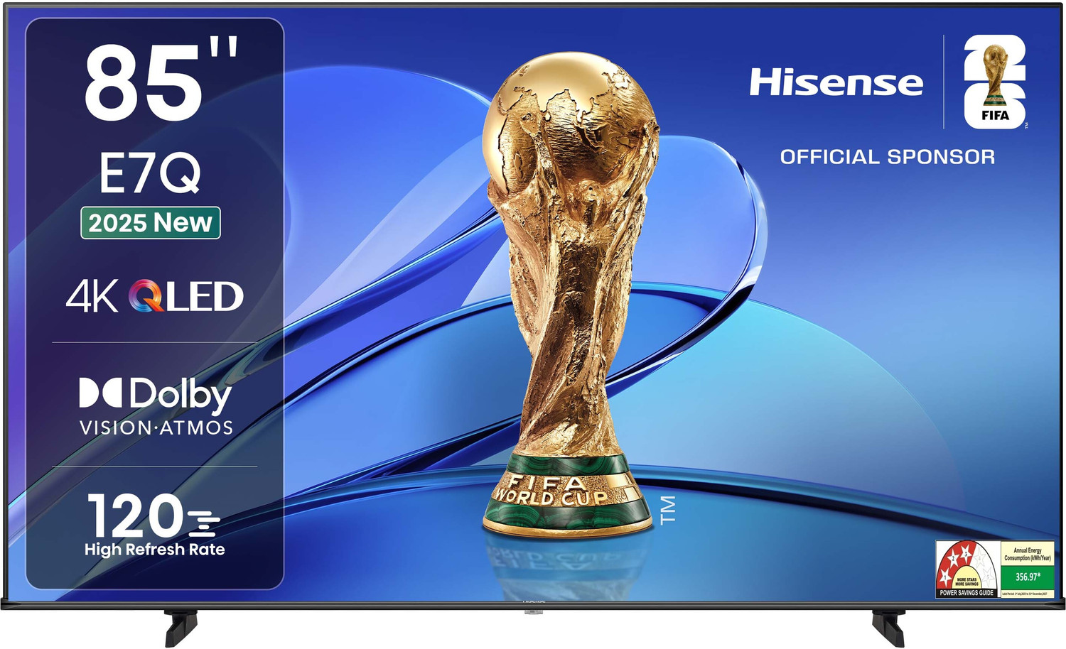 Image of Hisense 85E7Q 215 cm (85 inch) QLED Ultra HD (4K) Smart VIDAA TV with Dolby Vision Atmos, 120 High Refresh Rate, AI 4K Upscaler