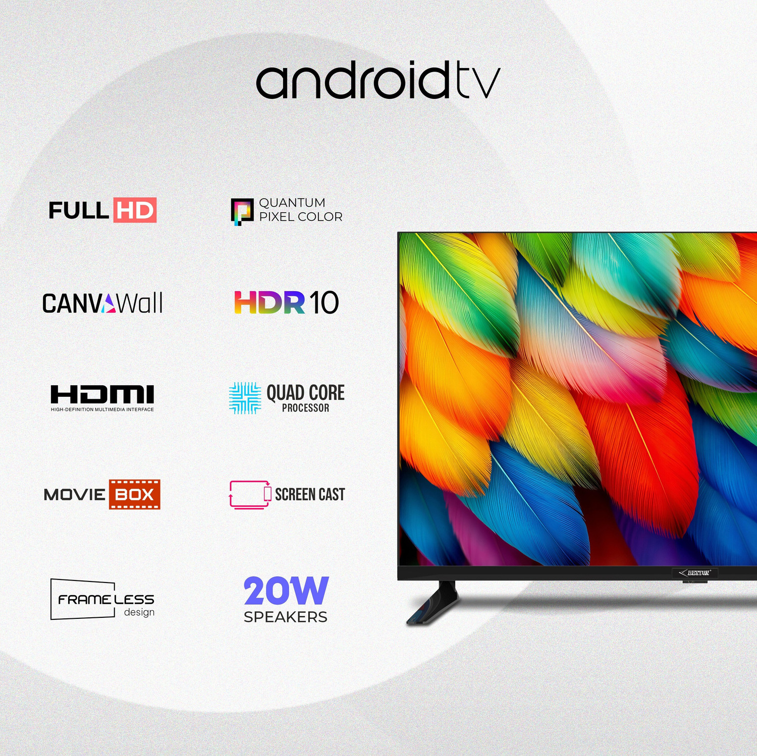 Image of BESTON 109 cm (43 inch) Full HD LED Smart Android TV