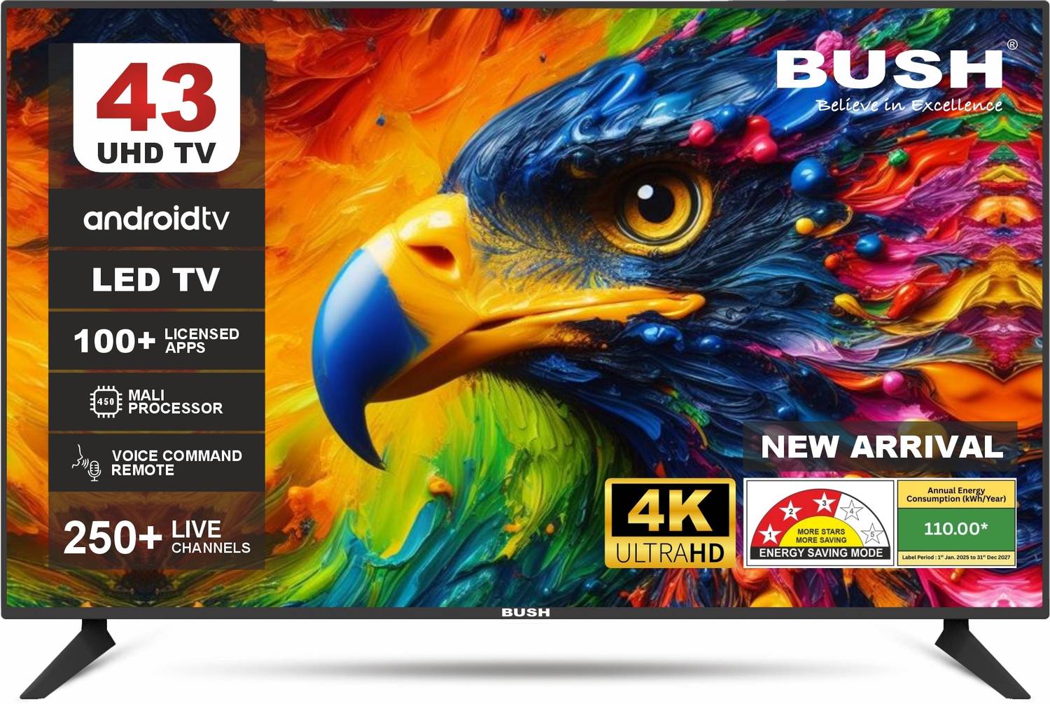 Bush 43 inch 4K Smart LED Android TV - Image 1