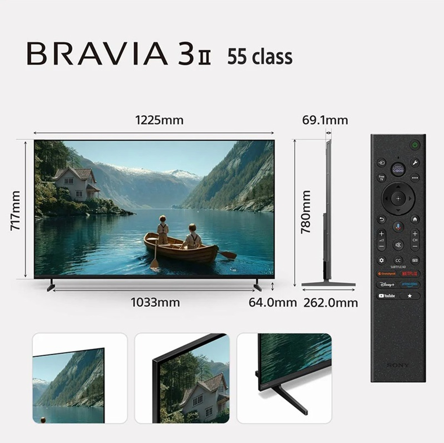 Image of SONY 139 cm (55 inch) Ultra HD (4K) LED Smart Google TV 2026 Edition with BRAVIA 3II AI XR Powered