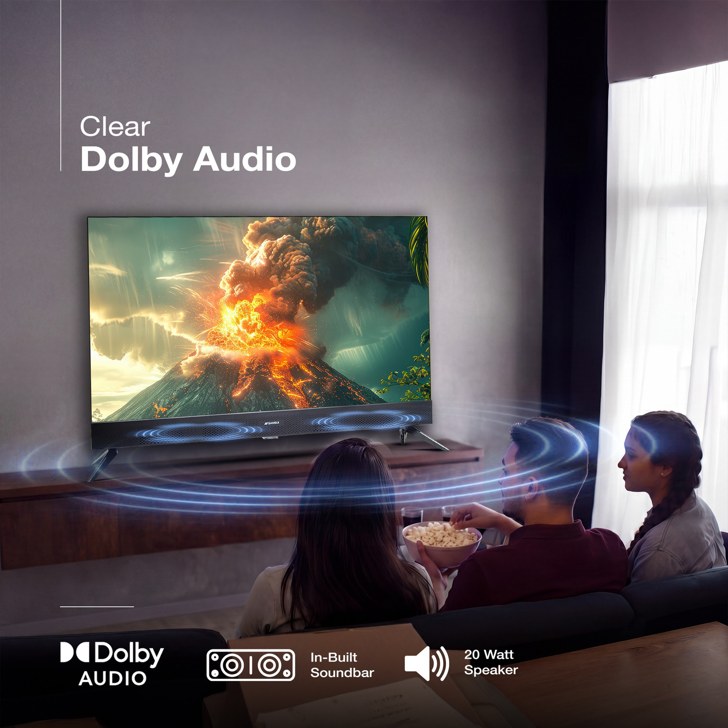 Image of Sansui 80 cm (32 inch) QLED HD Ready Smart Coolita TV with Dolby Audio| Built-in Soundbar| Surround Sound| 60Hz Refresh Rate