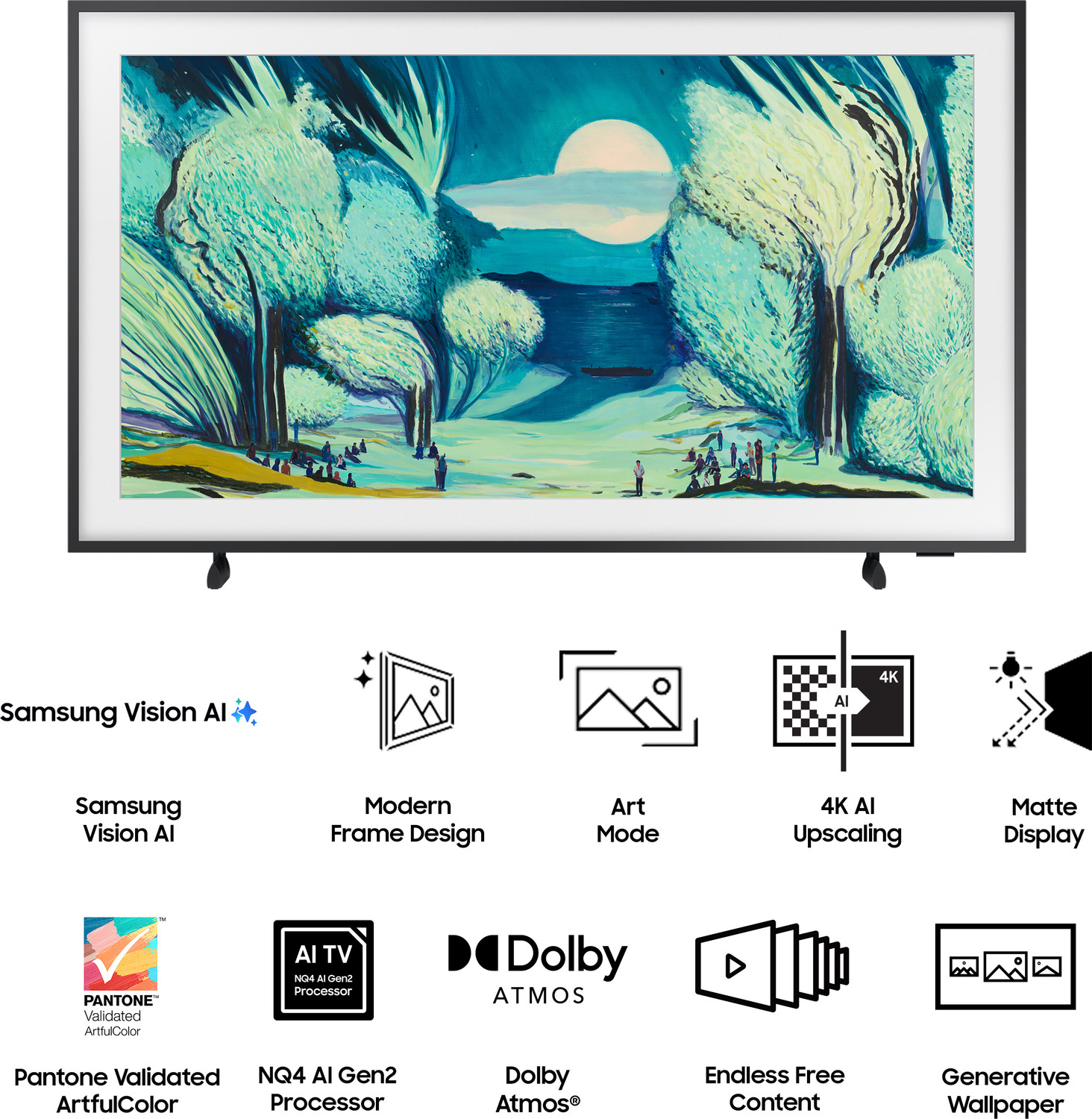 Image of Samsung The Frame Series 108 cm (43 inch) QLED Ultra HD (4K) Smart Tizen TV