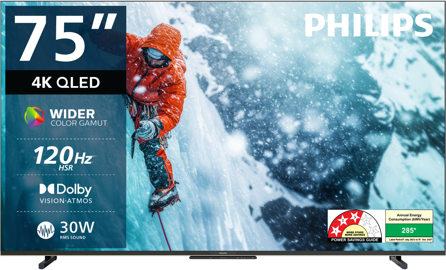 Image of PHILIPS 189 cm (75 inch) QLED Ultra HD (4K) Smart Google TV 2025 Edition