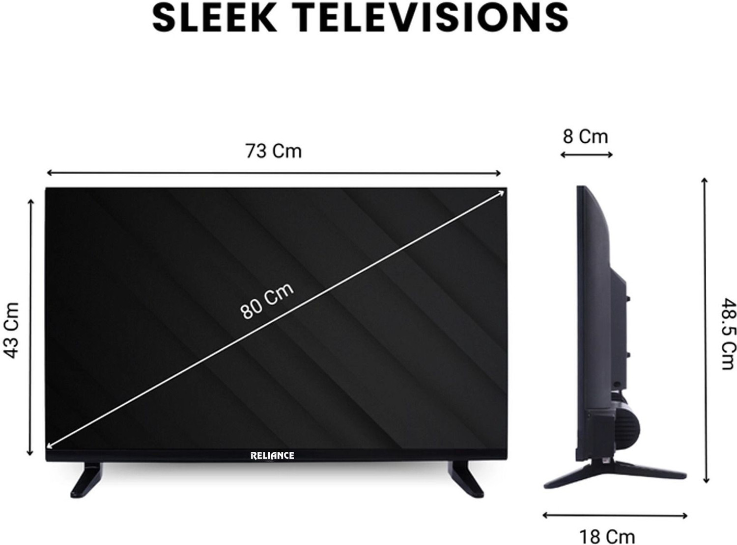 Image of Reliance 80 cm (32 inch) HD Ready LED Smart Android TV 2025 Edition with 24 W Front Boom Speakers | 1000+ Smart Apps | Mobile Screen Connect | Wifi | Games