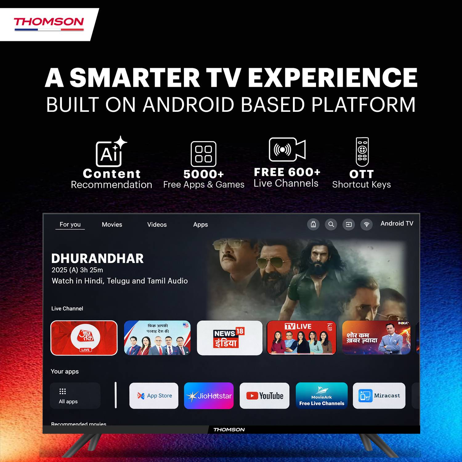 Thomson 32 inch HD Ready LED Smart Android TV - Image 4