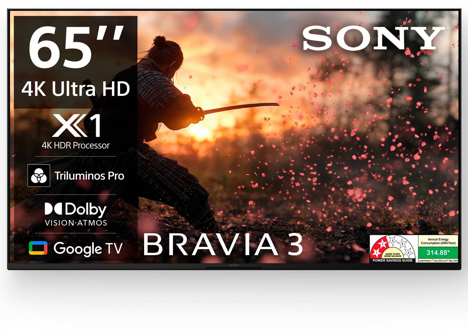 Sony Bravia 3 163.9 cm (65 inch) Ultra HD (4K) LED Smart Google T