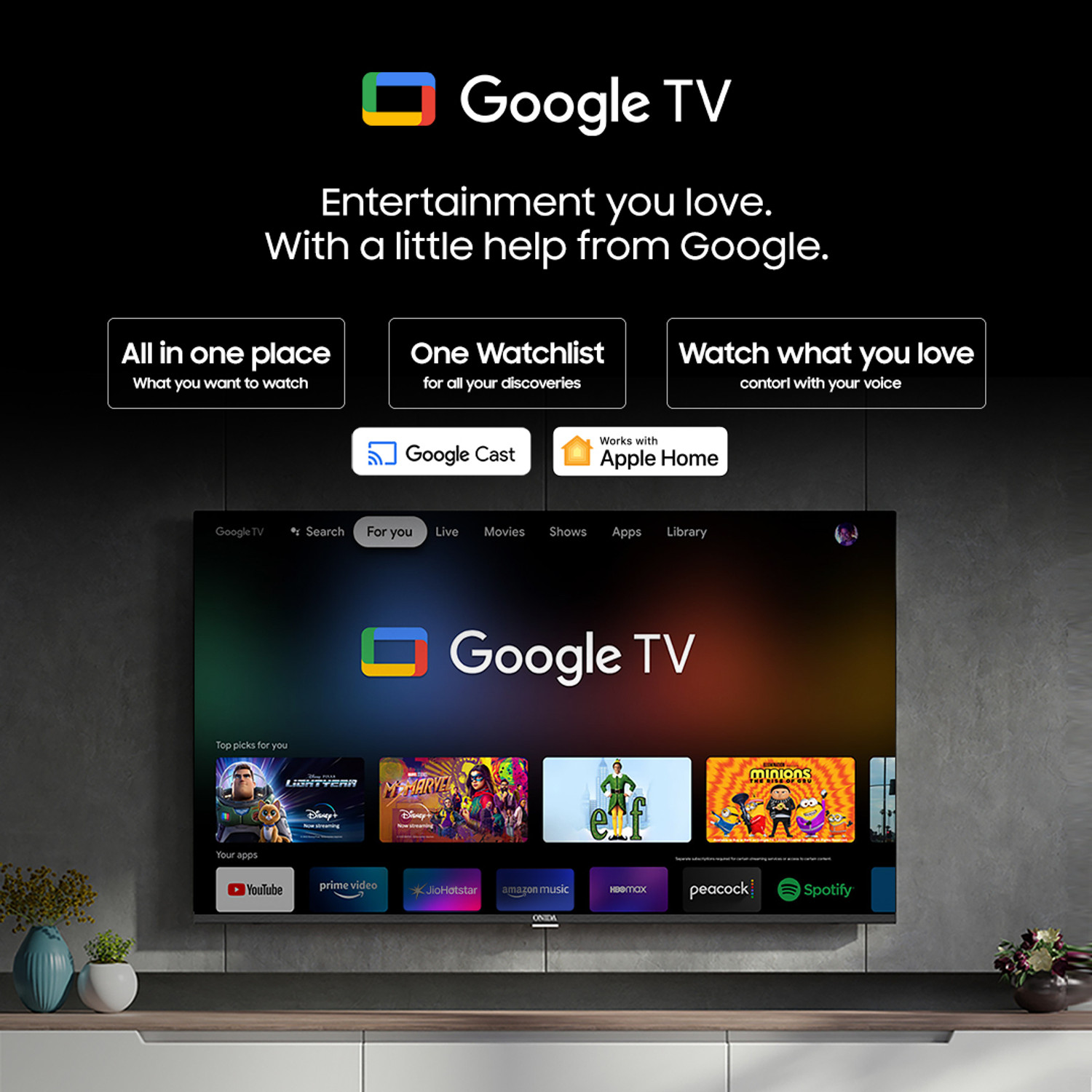 Image of ONIDA 80 cm (32 inch) QLED HD Ready Smart Google TV with Dolby Digital & HDR 10