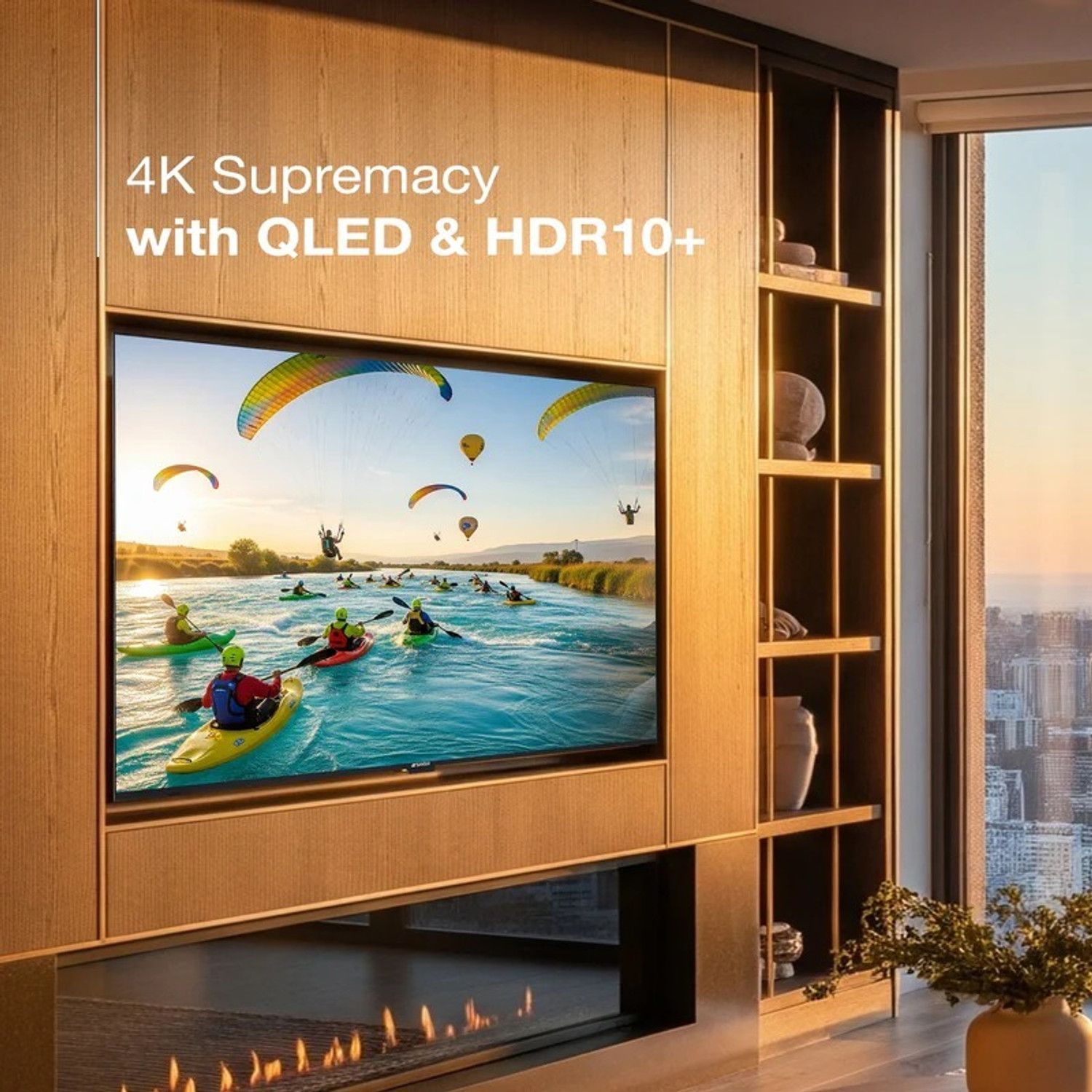 Image of Sansui 109 cm (43 inch) QLED Ultra HD (4K) Smart Google TV with Dolby Vision, Dolby Atmos &30W Box Speaker
