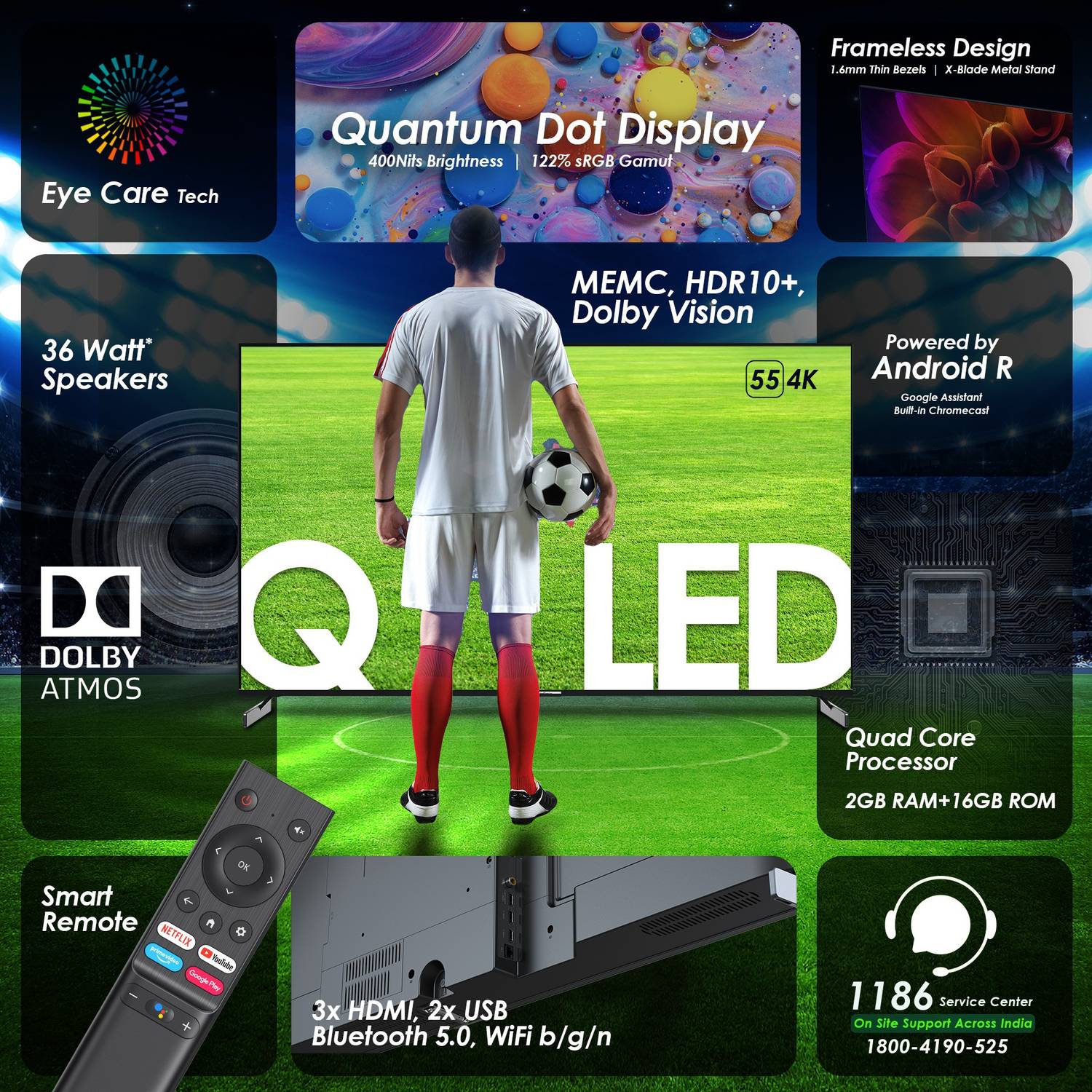 Infinix Zero 138 cm (55 inch) QLED Ultra HD (4K) Smart Android TV