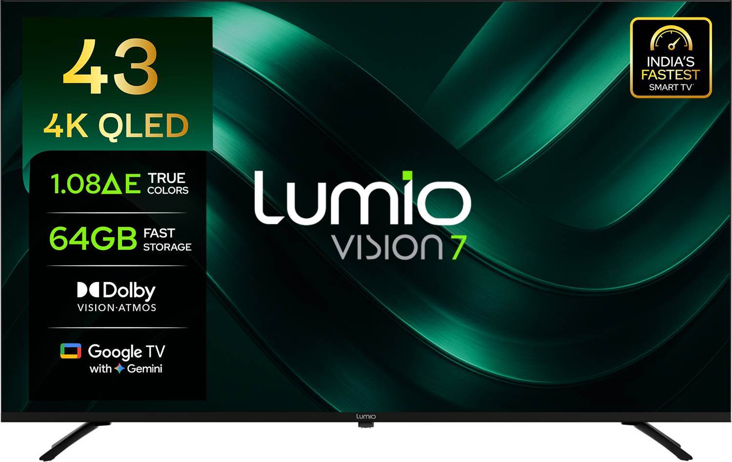 Lumio Vision 7 II 43 inch 4K QLED Smart TV - Image 1