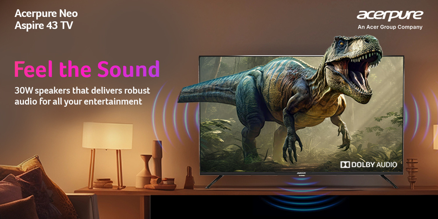 Image of acerpure Aspire Neo 108 cm (43 inch) Full HD LED Smart Google TV with GTV 5.0 | Ref+ Design |Android 14 | Dolby Audio | 30W Sound | HDR10| Built-in Satellite Tuner | Wall Mount Included
