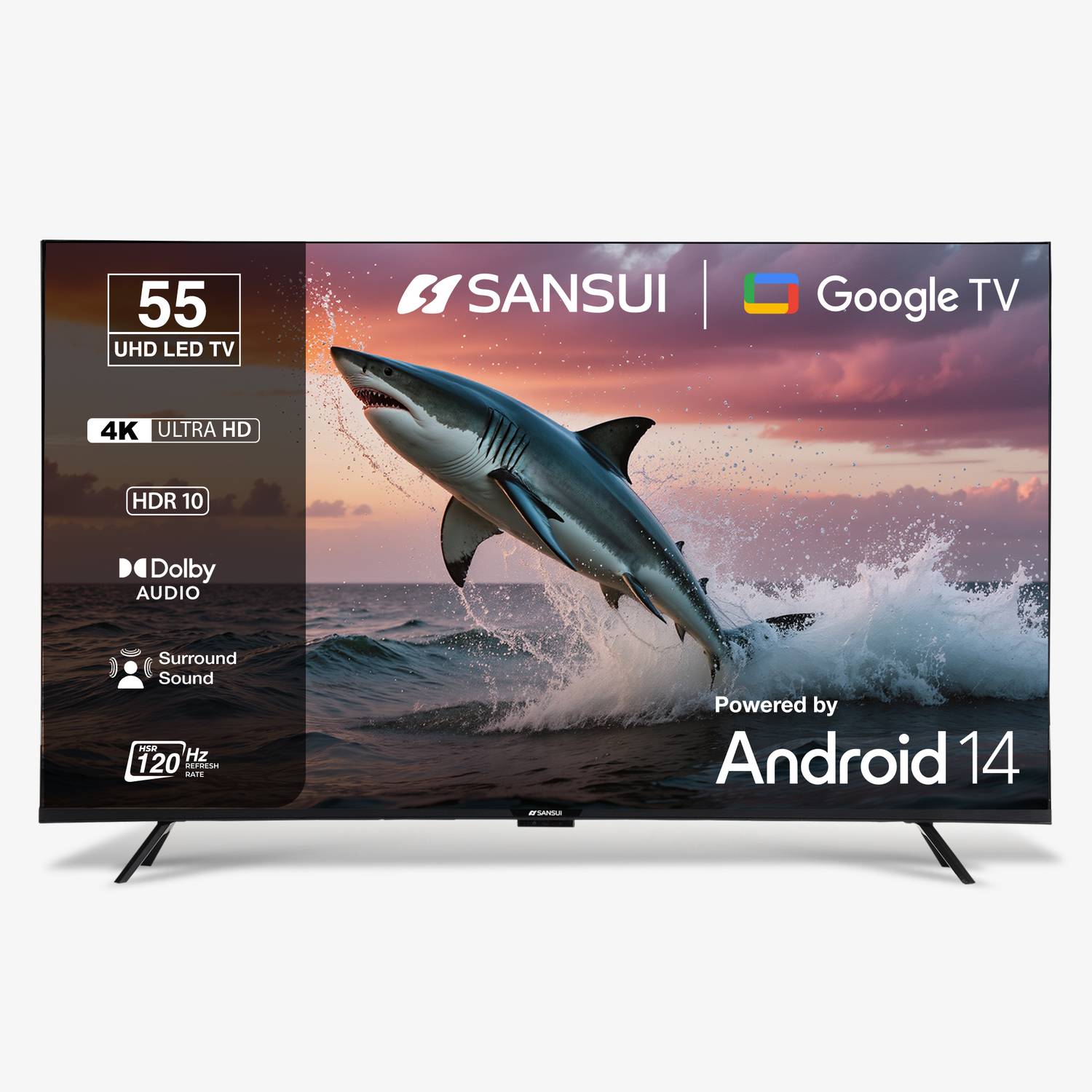 Sansui 140 cm (55 inch) Ultra HD (4K) LED Smart Google TV with HD