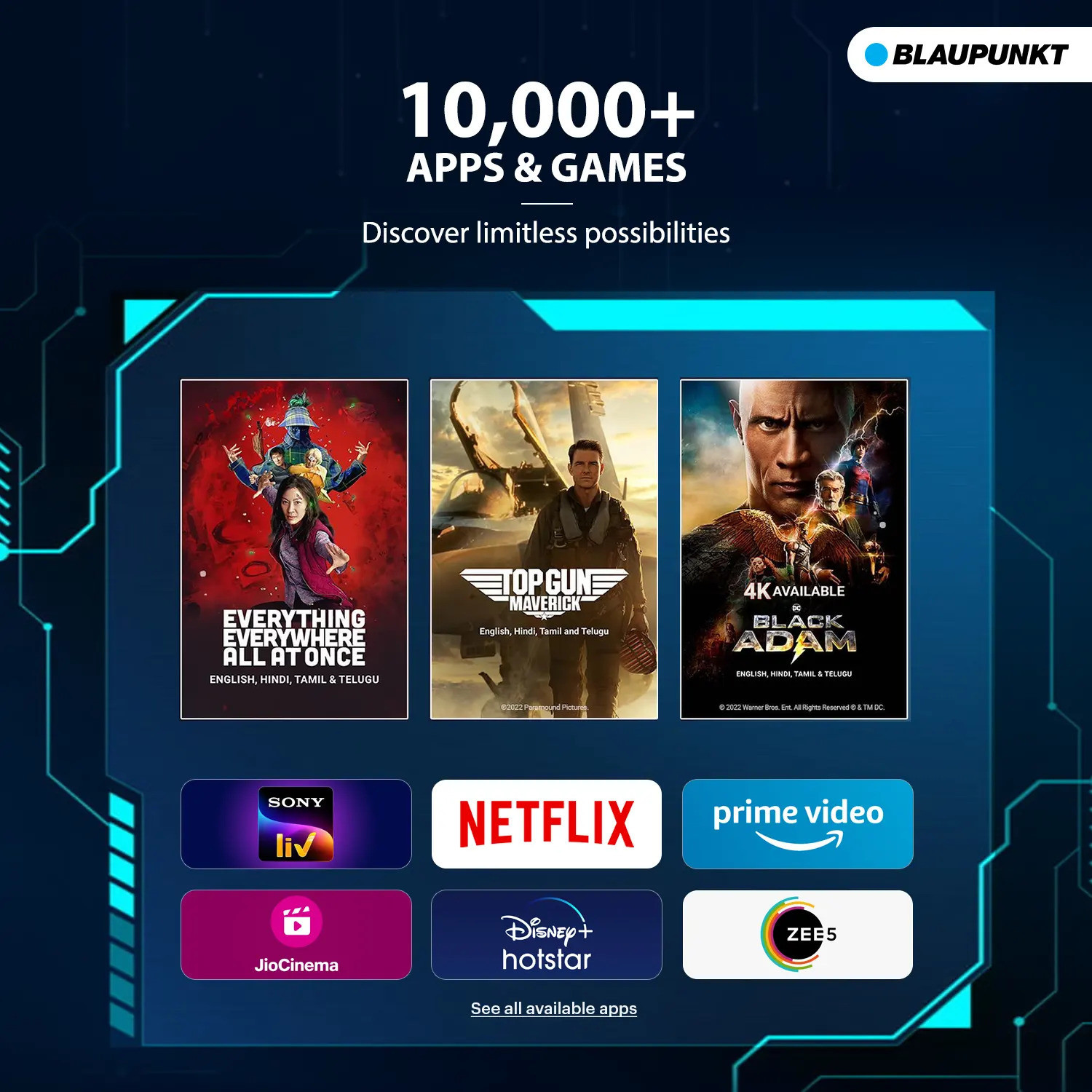 Image of Blaupunkt CyberSound G2 Series 80 cm (32 inch) HD Ready LED Smart Android TV with Dolby Digital Plus & 40 W Sound Output