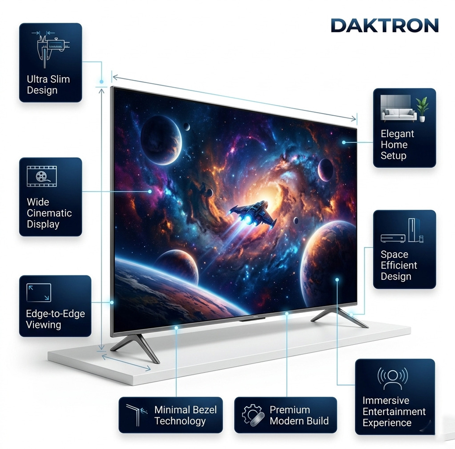 Image of DAKTRON 43 INCH Smart TV 108 cm (43 inch) Full HD LED Smart WebOS TV 2025 Edition with TV Remote