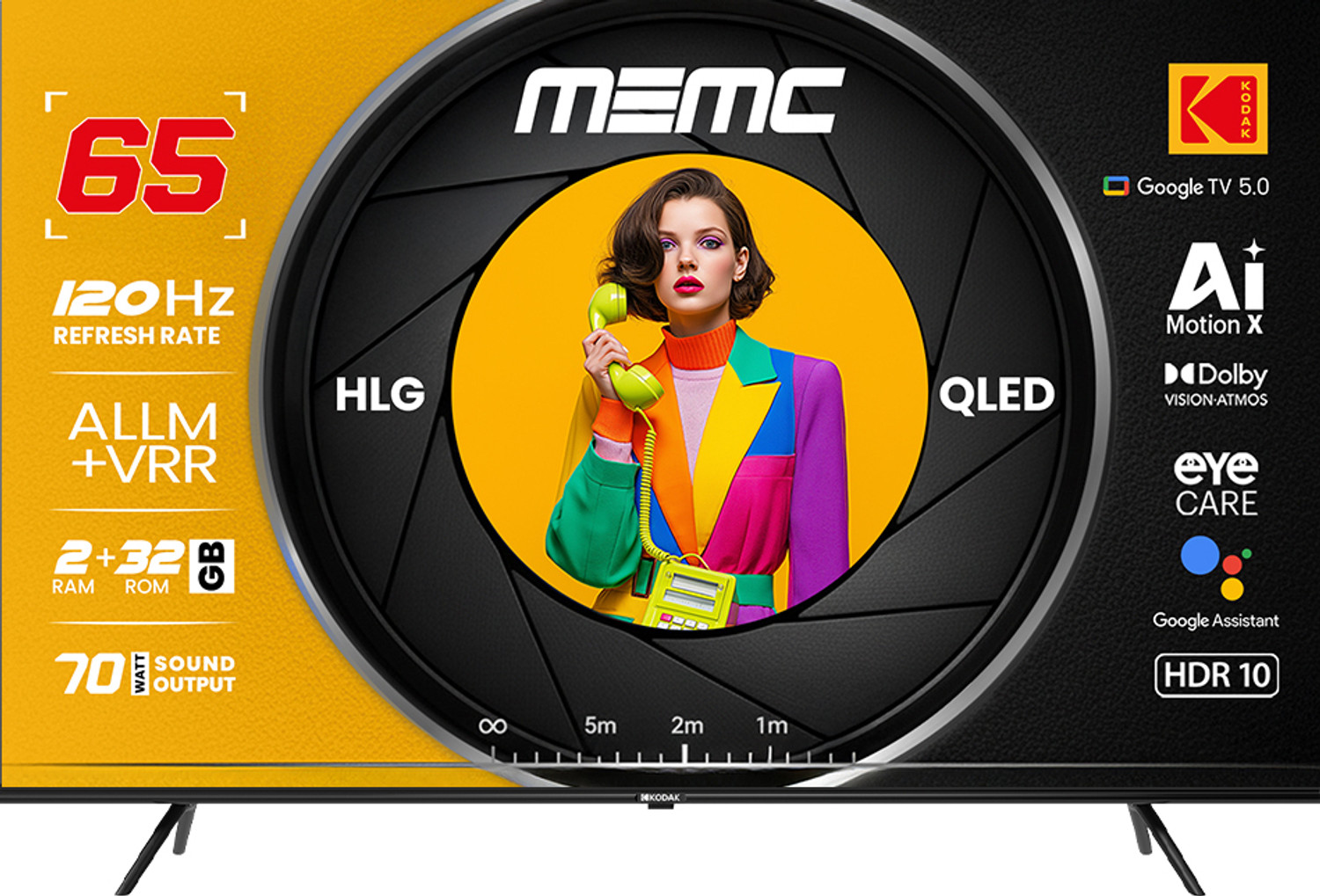 KODAK MotionX 164 cm (65 inch) QLED Ultra HD (4K) Smart Google TV... more