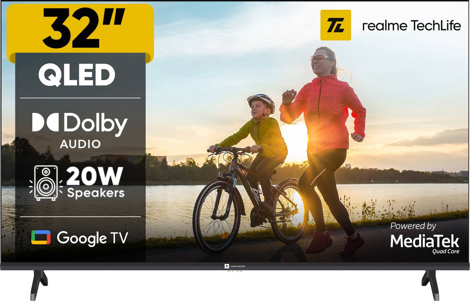 realme 32 inch QLED HD Ready Smart Google TV - Image 1