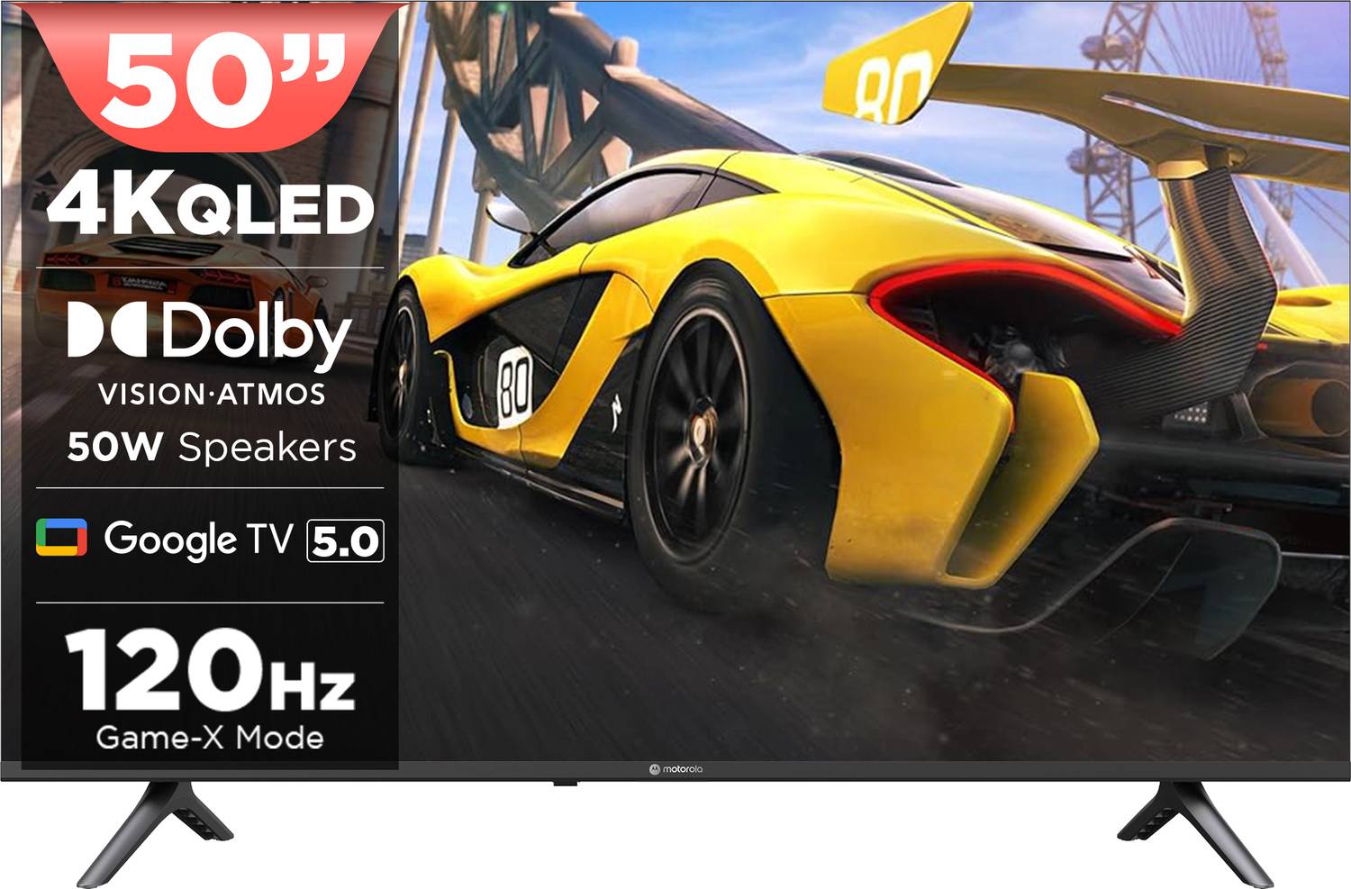MOTOROLA 127 cm (50 inch) QLED Ultra HD (4K) Smart Google TV 2025