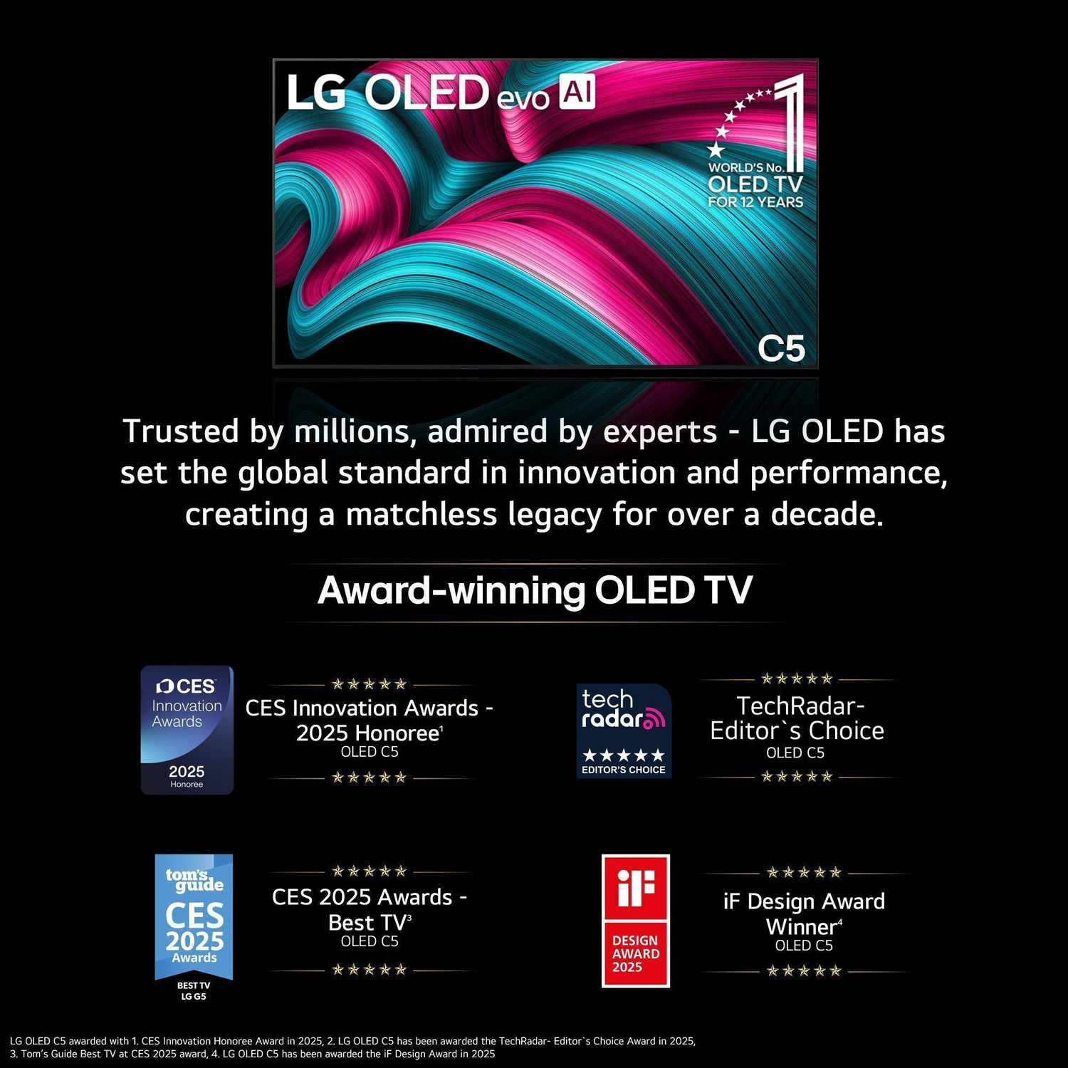 LG evo AI C5 139 cm (55 inch) OLED Ultra HD (4K) Smart WebOS TV with ...