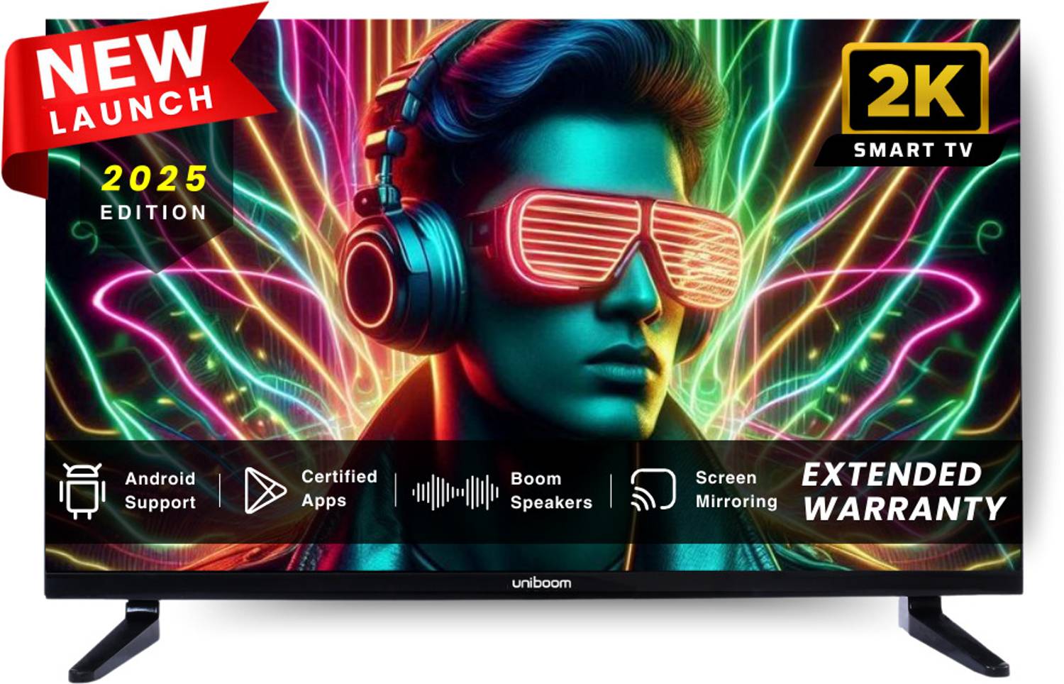 Uniboom ULTIMA 80 cm (32 inch) HD Ready LED Smart Android TV with