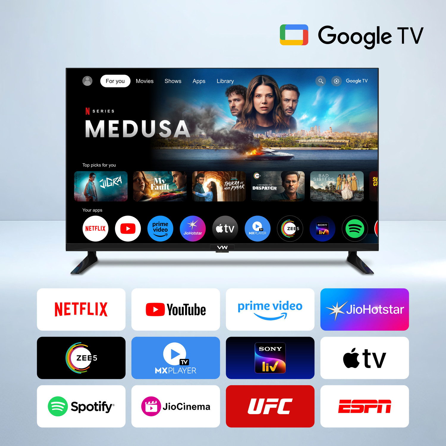 Image of VW 80 cm (32 inch) QLED HD Ready Smart Google TV