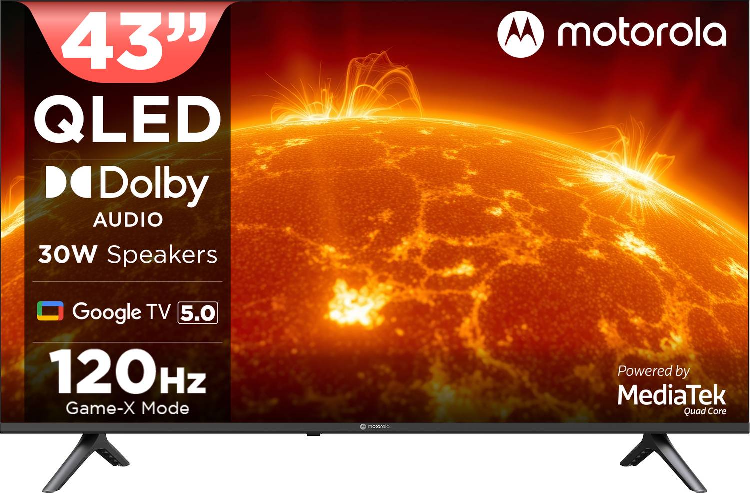 MOTOROLA 108 cm (43 inch) QLED Ultra HD (4K) Smart Google TV 2025