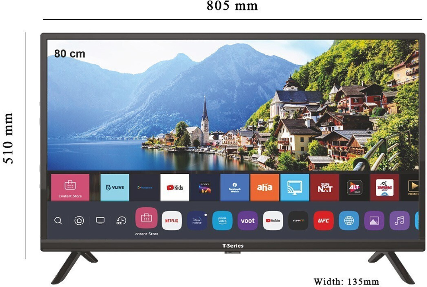 Image of T-Series 80 cm (32 inch) HD Ready LED Smart WebOS TV