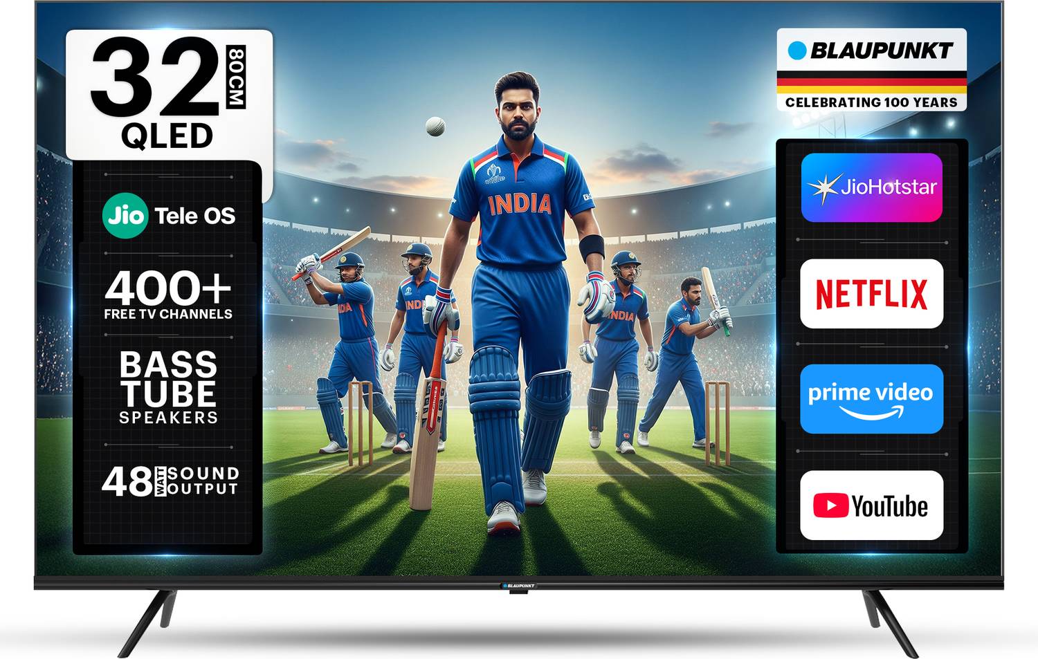 Blaupunkt 80 cm (32 inch) QLED HD Ready Smart JioTele OS TV 2026