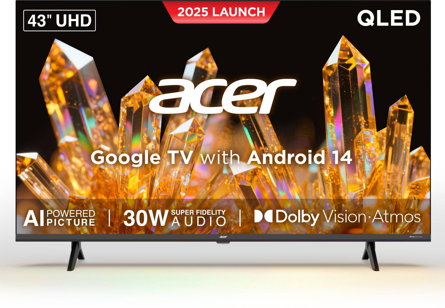 acer Ultra V 108 cm (43 inch) QLED Ultra HD (4K) Smart Google TV