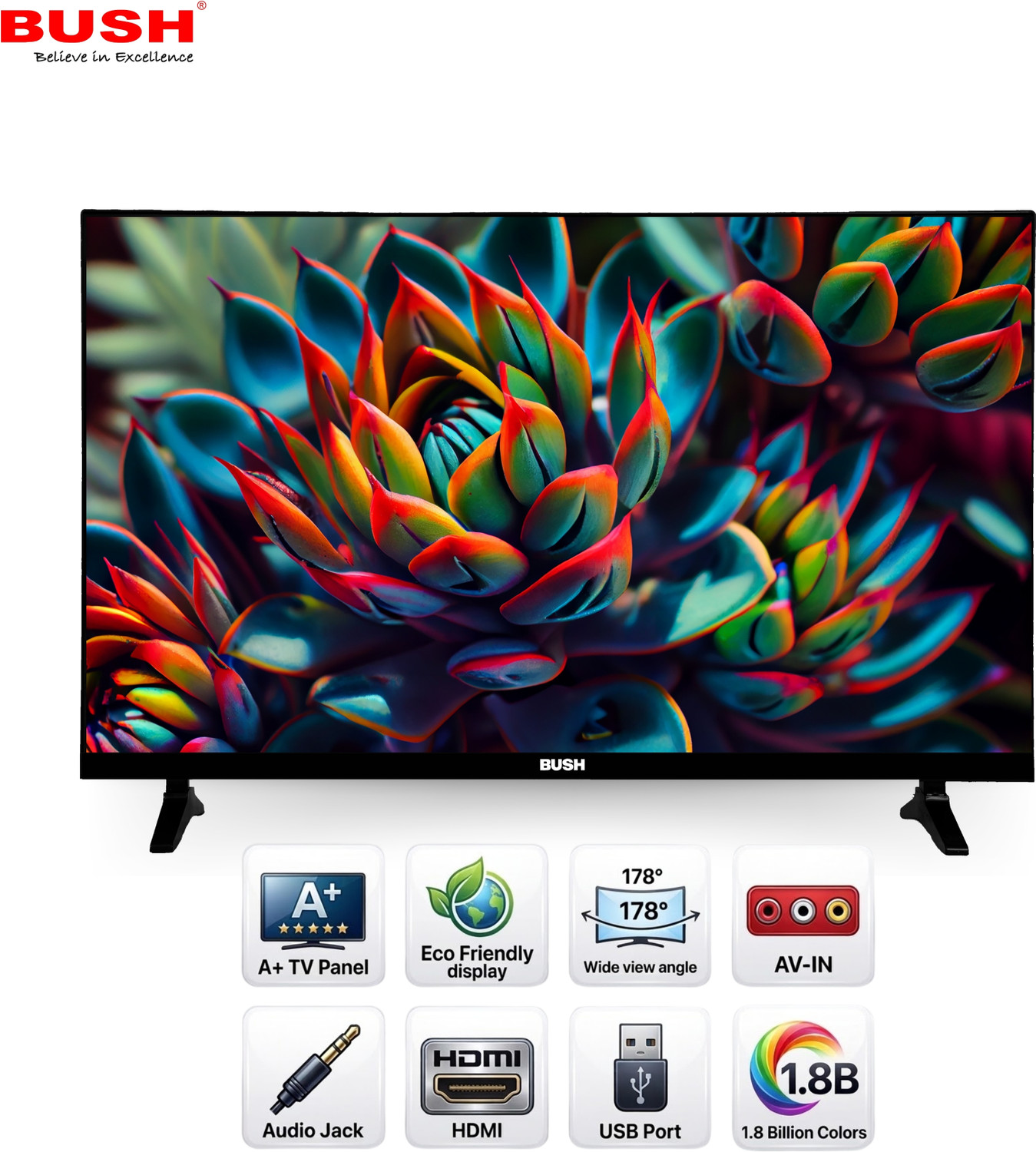 Image of Bush 80 cm (32 inch) HD Ready LED Smart Android Based TV
