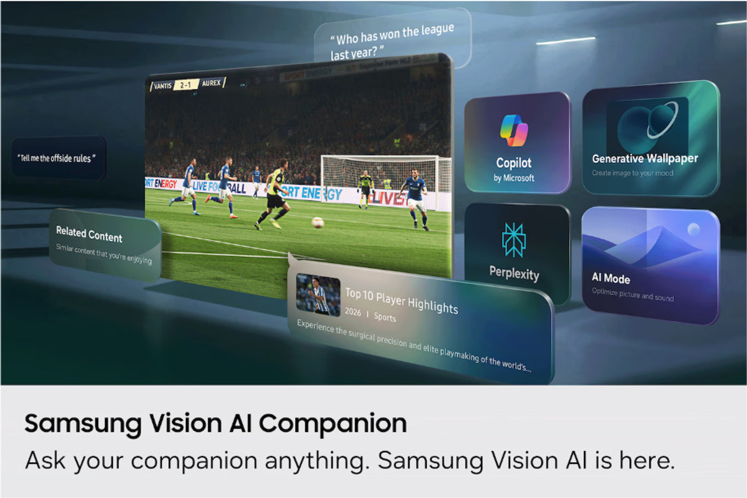 Image of Samsung 26 125 cm (50 inch) Ultra HD (4K) Mini LED Smart Tizen TV 2026 Edition with Samsung Vision AI Smart TV
