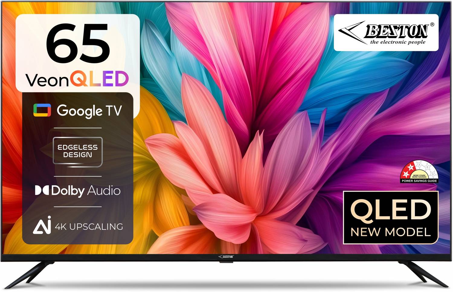 BESTON 165.1 cm (65 inch) QLED Ultra HD (4K) Smart Google TV (BS6