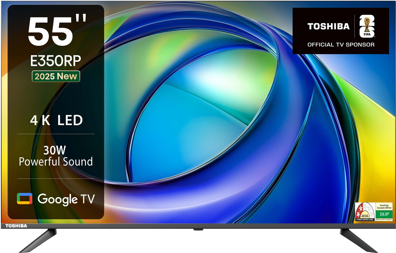 Image of TOSHIBA 139 cm (55 inch) Ultra HD (4K) LED Smart Google TV with Dolby Atmos, 30W Powerful Sound, HDR 10