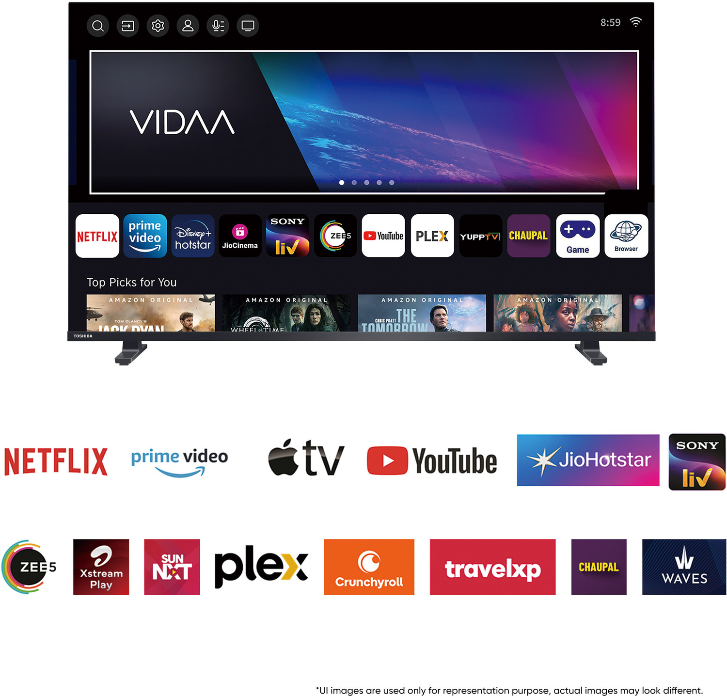 Image of TOSHIBA 40V35RP 100 cm (40 inch) Full HD LED Smart VIDAA TV with Dolby Audio| Dts X| REGZA Engine