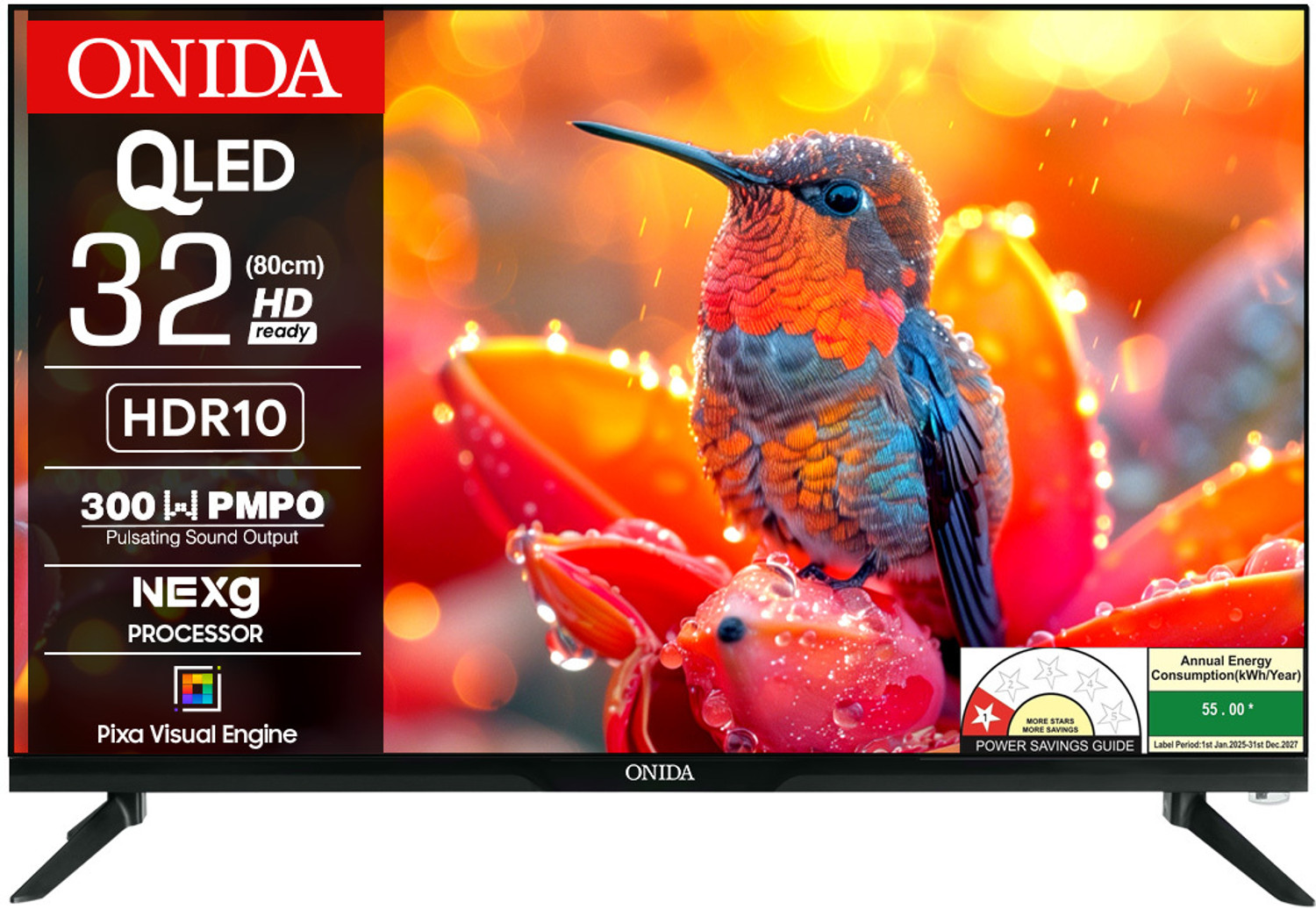Image of ONIDA 80 cm (32 inch) QLED HD Ready Smart Google TV with Dolby Digital & HDR 10
