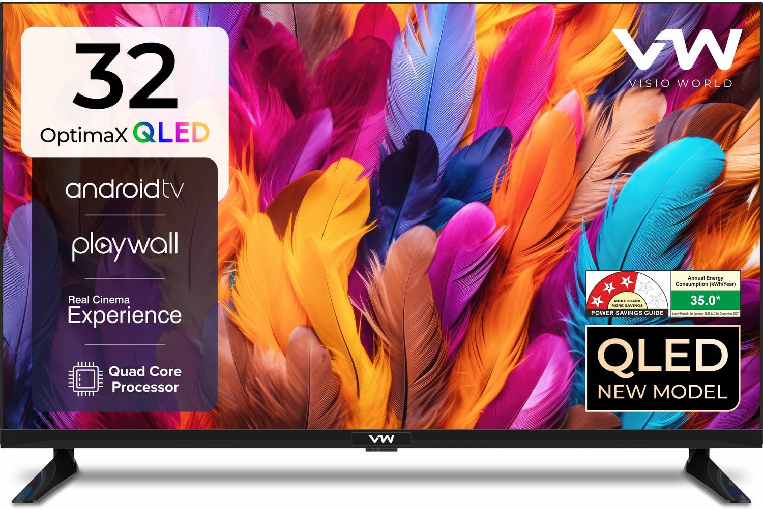 OptimaX Series 80 cm (32 inch) QLED HD Ready Smart Android TV 202