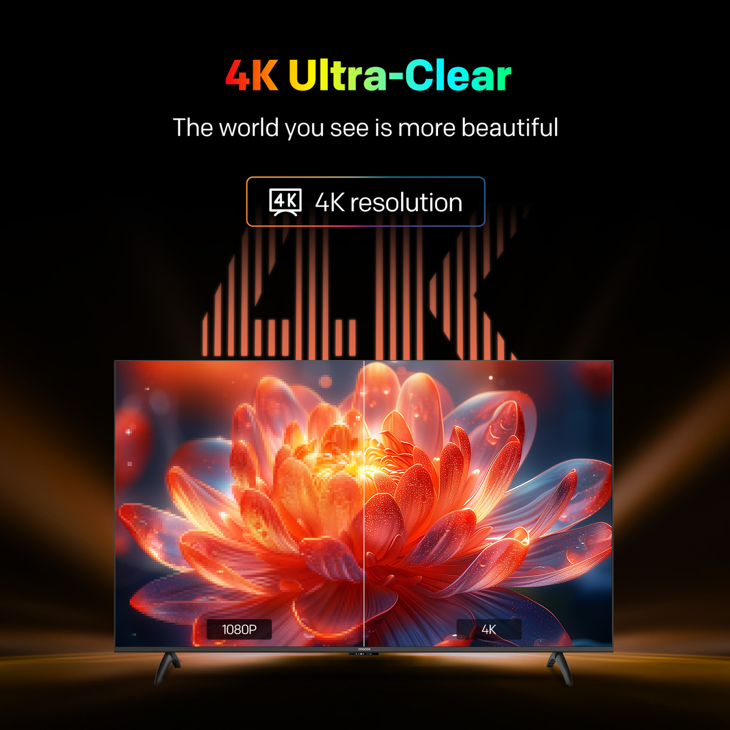 Image of Coocaa Y74 Pro 108 cm (43 inch) QLED Ultra HD (4K) Smart Google TV with Dolby Vision & Dolby Atmos| 120Hz Game Accelerator| ALLM| MEMC| Wide Colour Gamut| 30W Sound| 32 GB Storage