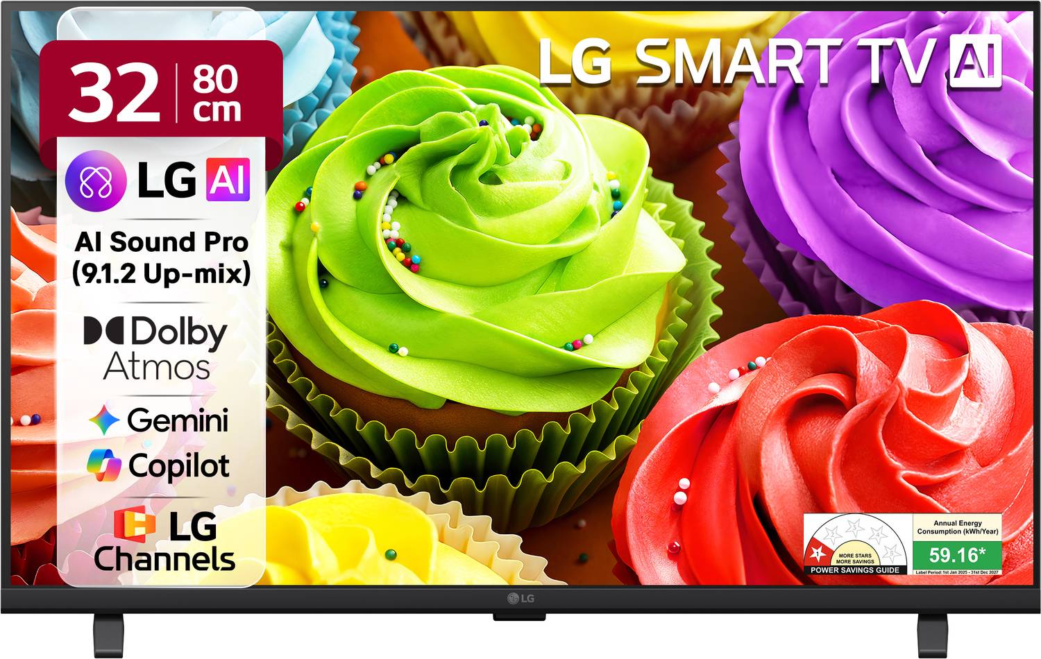 AI LB65 80 cm (32 inch) Full HD LED Smart WebOS TV 2026 Edition w