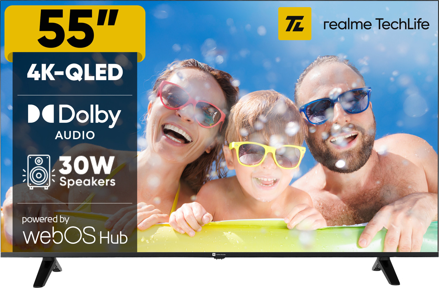 Image of realme TechLife 139 cm (55 inch) QLED Ultra HD (4K) Smart WebOS TV