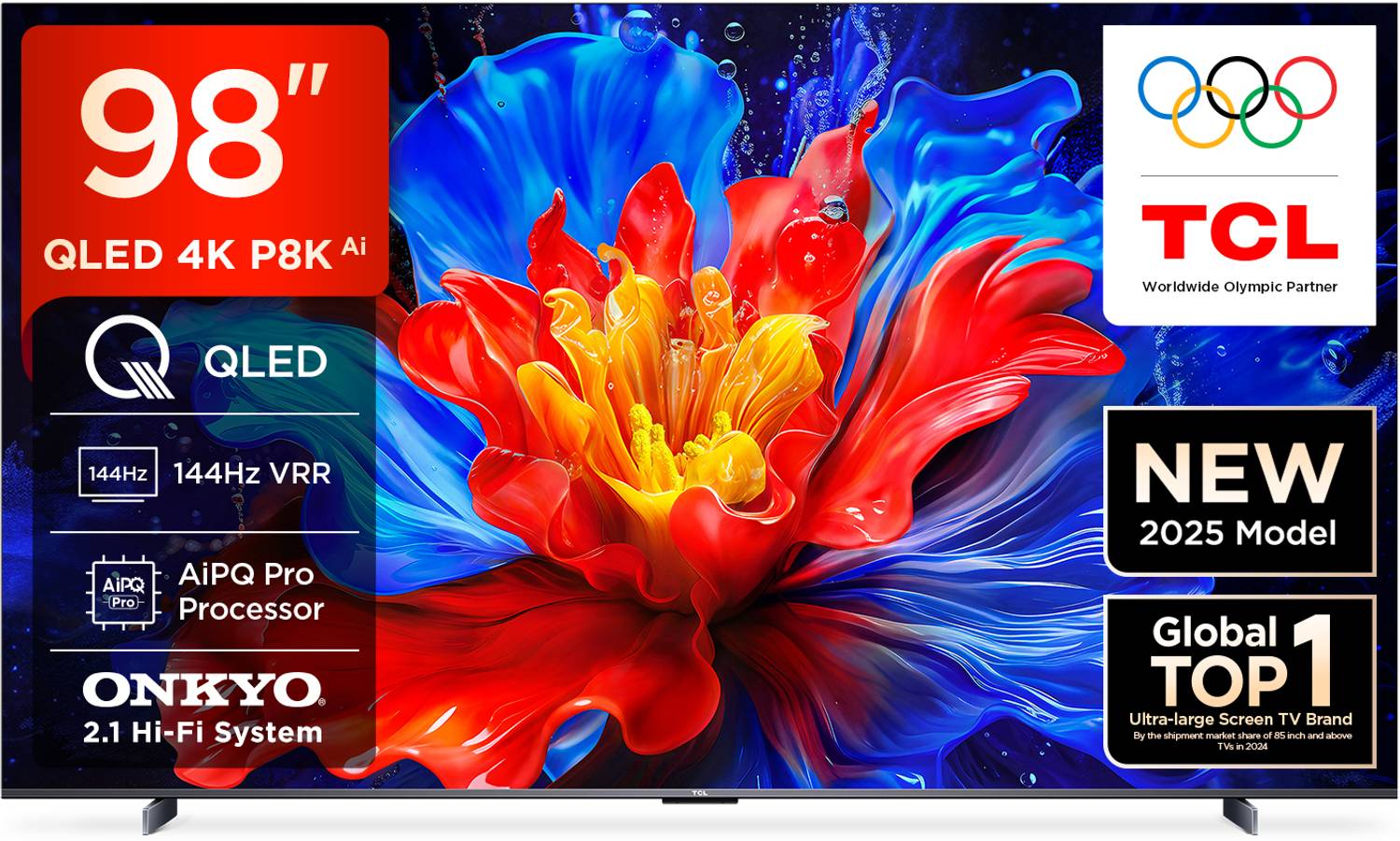 TCL P8K 248 cm (98 inch) QLED Ultra HD (4K) Smart Google TV with