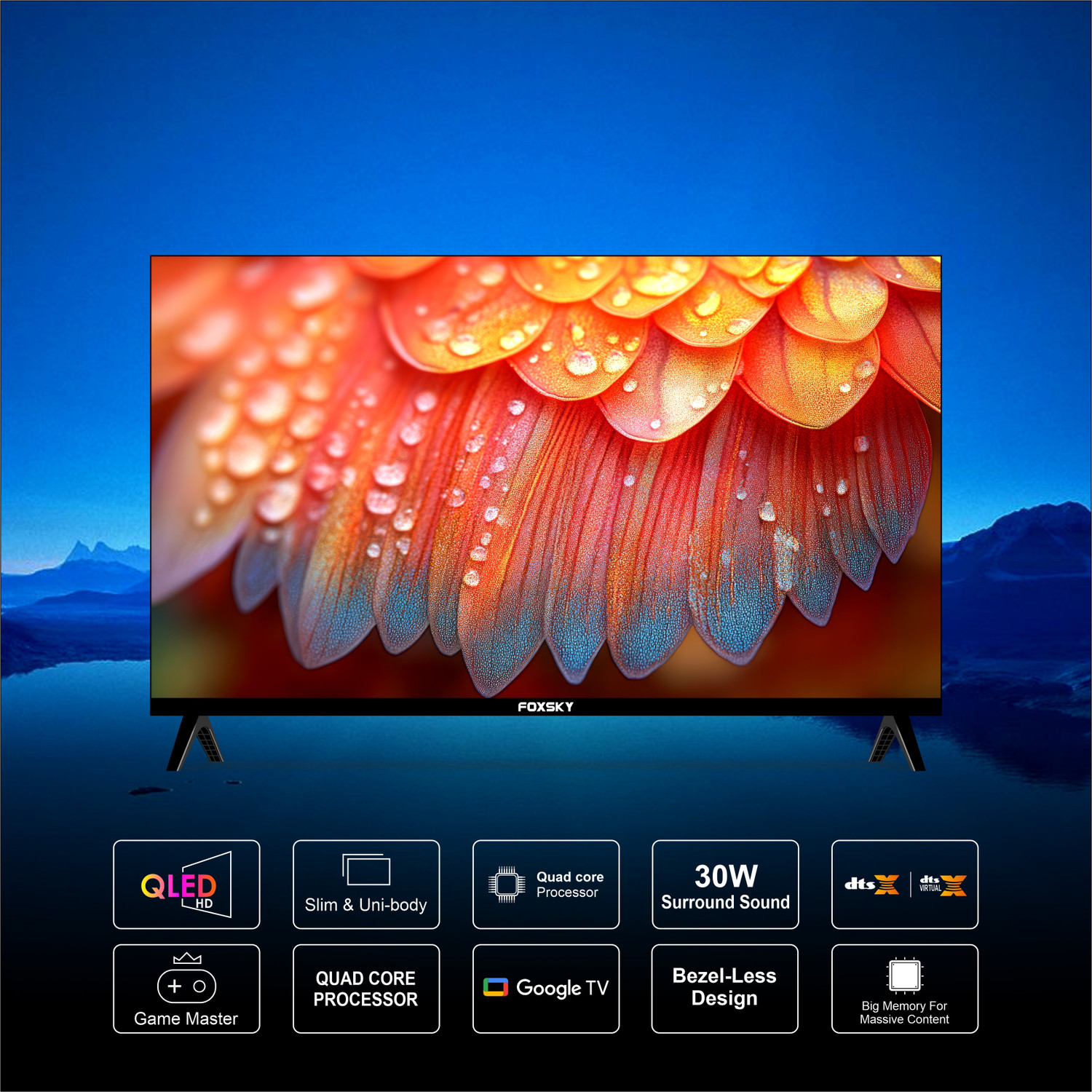 Image of Foxsky 139.7 cm (55 inch) QLED Ultra HD (4K) Smart Google TV