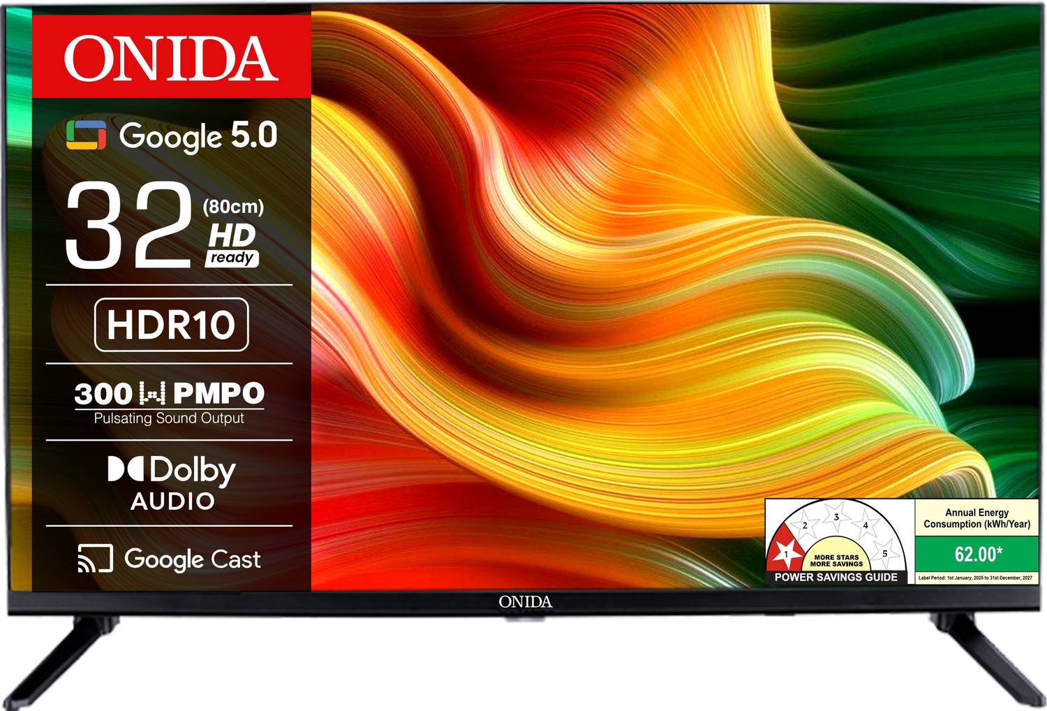 80 cm (32 inch) HD Ready LED Smart Google TV 2025 Edition with On