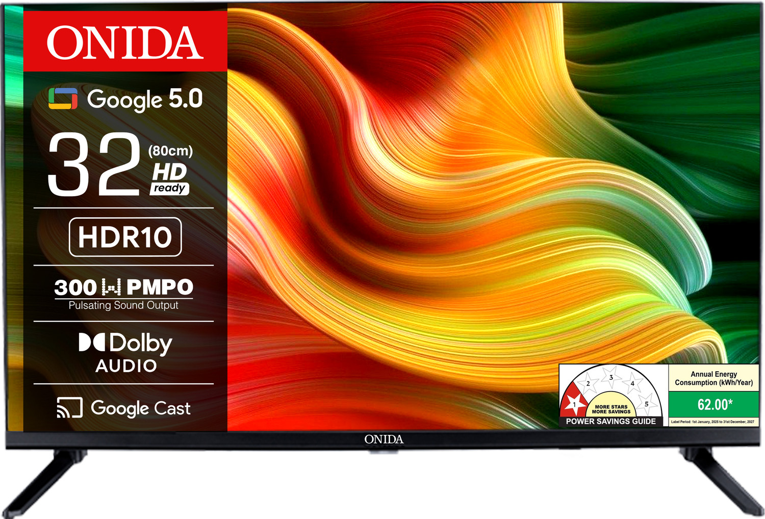 Image of ONIDA 80 cm (32 inch) HD Ready LED Smart Google TV 2025 Edition with Onida Smart 32 inch google tv