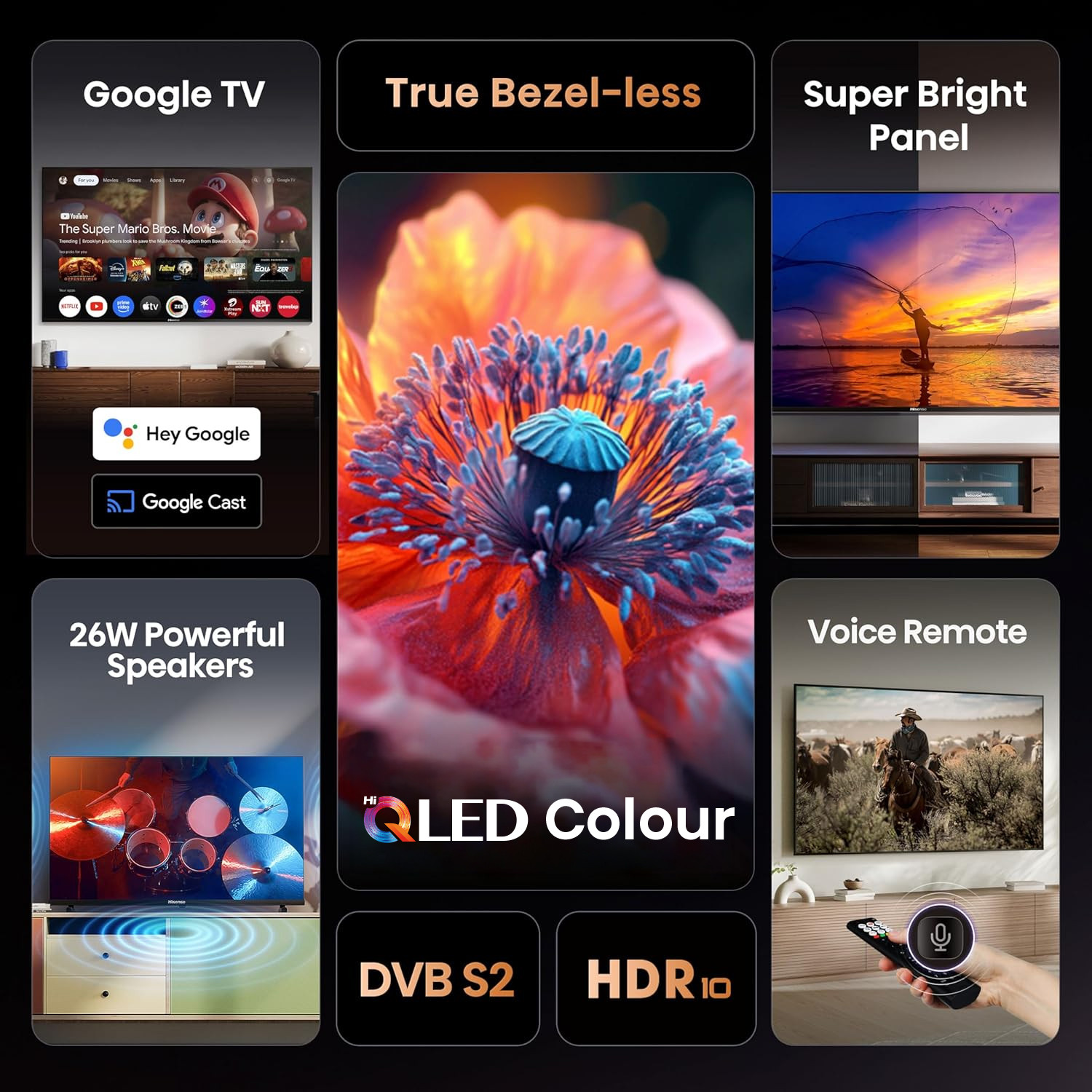 Image of Hisense 80 cm (32 inch) QLED HD Ready Smart Google TV 2025 Edition